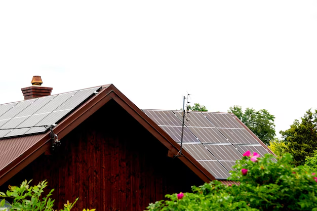Residential roof solar panels