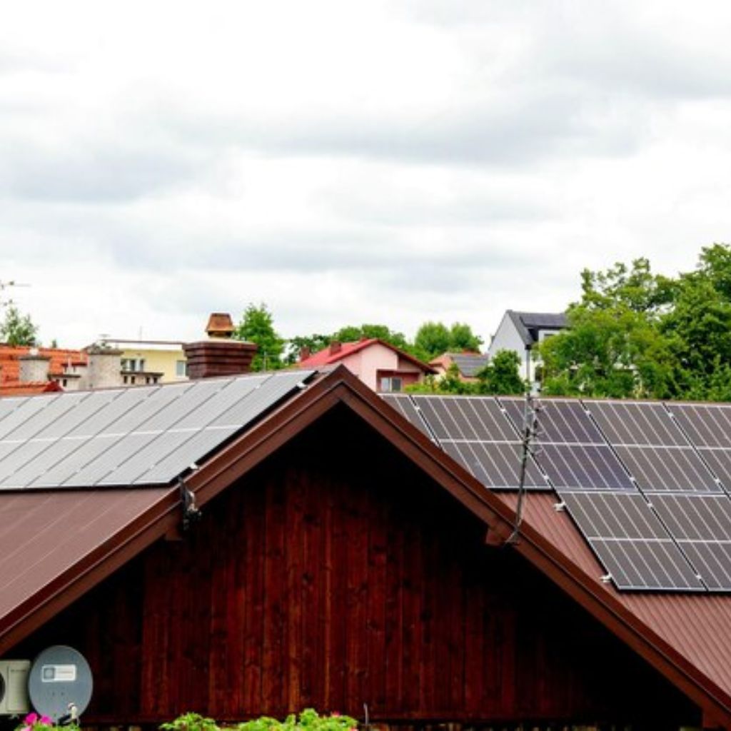 Solar Panels on House Roof